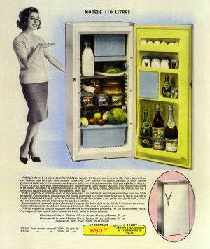 Publicité pour un réfrigérateur, 1961