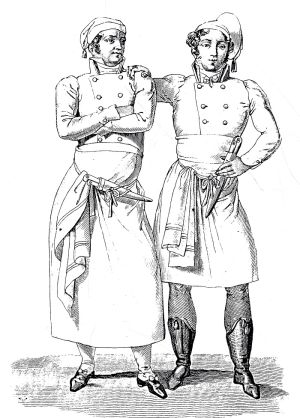Deux cuisiniers en costume, 1822