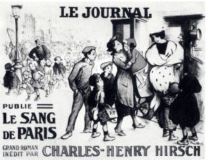 Publicité pour Le sang de Paris disponible dans Le journal