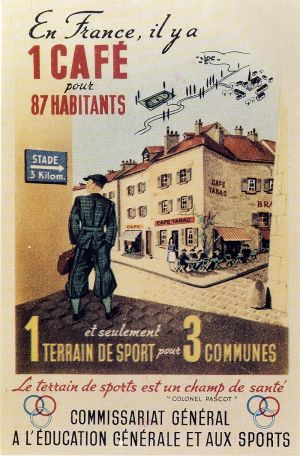 Affiche de propagande pour le sport, 1940