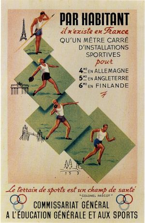 Affiche de propagande pour le sport, 1940