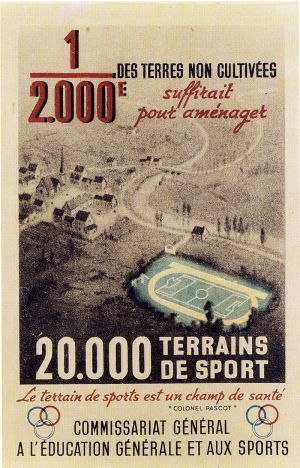 Affiche de propagande pour le sport, 1940