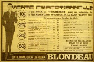 Une publicité Blondeau