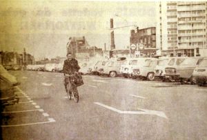 La macadamisation du terre-plein en 1973