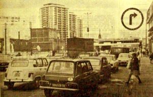 Roubaix 2000, masqué par la circulation de la place de la Liberté en 1972