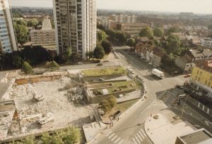 Le chantier vue du boulevard de Belfort