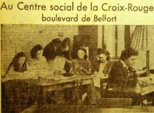 La couture au centre social de la Croix Rouge au 51 boulevard de Belfort