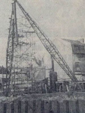 La réparation de la grue