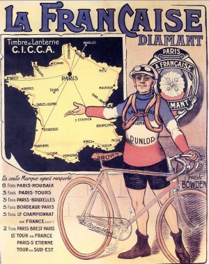 Publicité pour les vélos de la Française Diamant