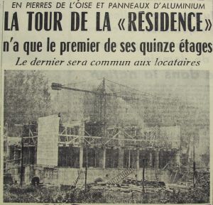 Situation du chantier en octobre 1957